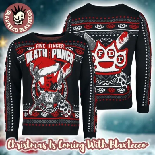Five Finger Death Punch Santa Hat The Weapons Ugly Christmas Sweater