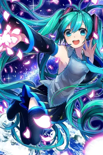 Discover Hatsune Miku Vocaloid Anime GLOSSY Poster print 16"x24" HOME DECOR