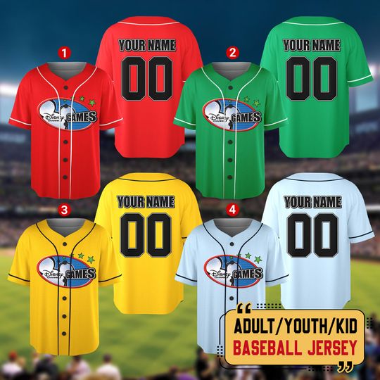 Discover Personalized Disney Games Baseball Jersey, Custom Mouse Ears Gaming Matching Shirt, Disney Game Friends Vacation Jerseys