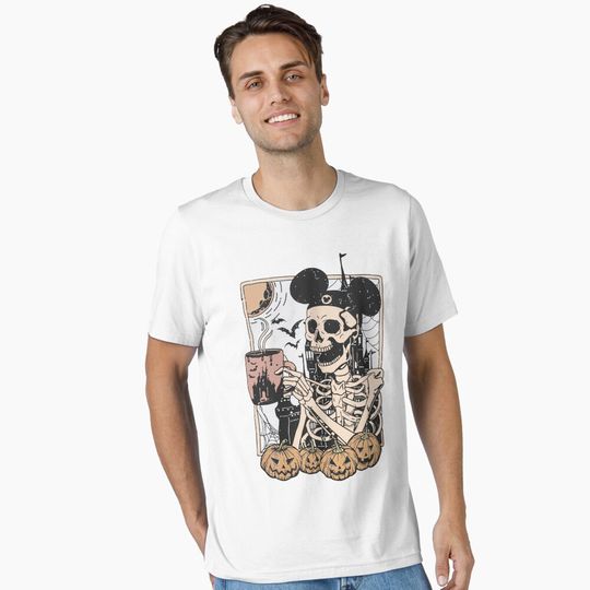 Discover Mickey Skeleton Halloween Essential T-Shirt
