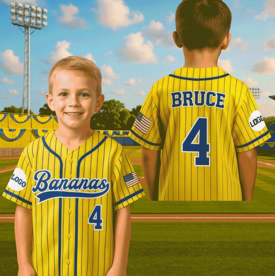Discover Personalized Bananas Team Baseball Jersey, Funny Bananas Jersey, Let's Go Bananas Jersey, Custom Team Name Number, Gifts For Savannah Fan
