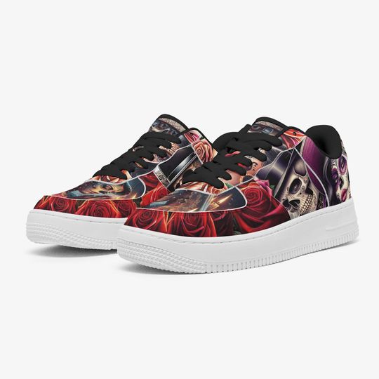Discover Leather Low-Top Sneakers: Sugar Skull AF1 Style