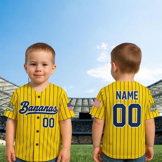 Discover Personalized Bananas Team Baseball Jersey, Funny Bananas Jersey, Let's Go Bananas Jersey, Custom Team Name Number, Gift For Savannah Fan