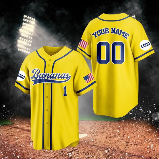 Discover Custom Yellow Baseball Jersey, Stitched/Printed Name Number Logo , Personalized Youth Baseball Jerseys, Rookie Jersey for Gifts