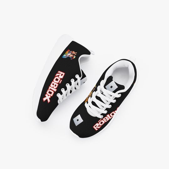 Discover Kids Roblox Mesh Sneakers, Leather Low Top Running Shoes for Outdoor Play