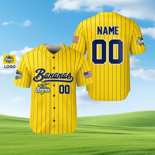 Discover Personalized Bananas Team Baseball Jersey, Funny Bananas Jersey, Let's Go Bananas Jersey, Custom Team Name Number, Gift For Savannah Fan