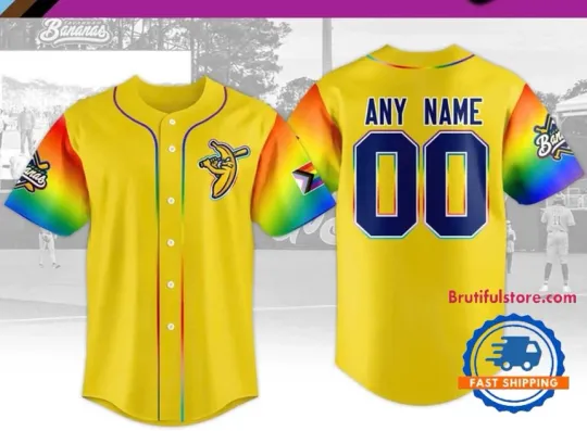 Discover Savannah Bananas 2025 Pride Month Custom Baseball Jersey