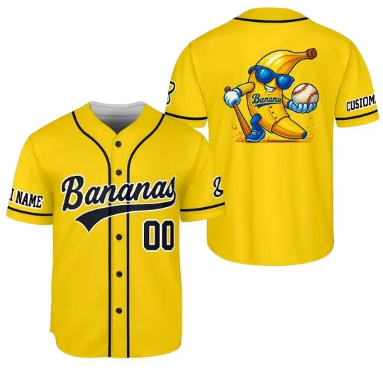 Discover Custom Funny Bananas Team Baseball Jersey – Personalized Gift for Savannah Fans