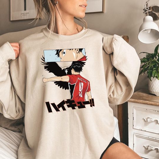 Discover Kageyama King T-Shirt, Haiikyuu Anime Volleyball Tee, Tobio Minimalist Shirt, Karasuno Manga Merchandise