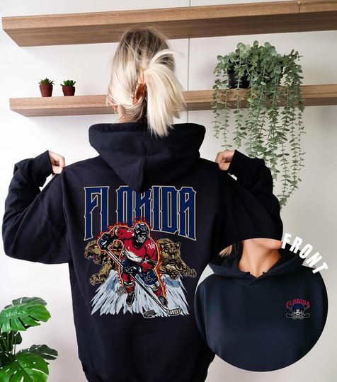 Discover Florida Ice Hockey - Vintage Skeleton Hoodie - Fan Gift Unisex Sweatshirt, Panthers Graphic Hoodie