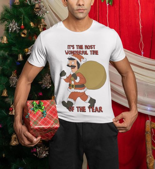 Discover Bob Belcher Santa T-Shirt - Bob's Burgers Christmas Graphic Tee for Men and Women