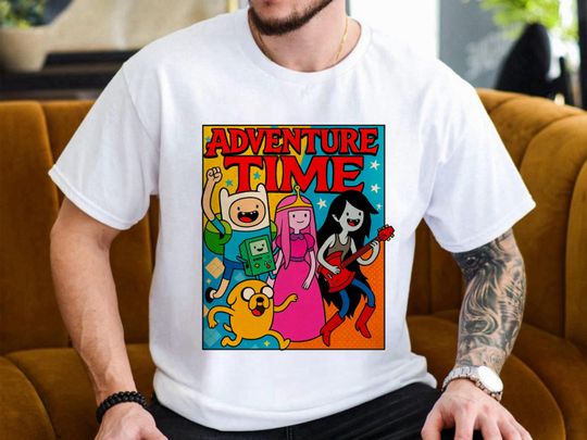 Discover Adventure Time T-Shirt Retro Vintage Finn and Jake Unisex Tee for Her or Him
