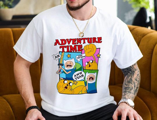 Adventure Time Shirt | Jake The Dog Finn The Human Unisex Ultra Cotton Tee Gift Stocking Stuffer Birthday Valentine's Day For Her For Him
