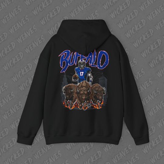 Discover Buffalo Football Vintage Skeleton Hoodie - Fan Gift Unisex Sweatshirt, Bills Graphic Hoodie
