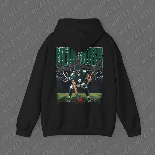 Discover New York Football Vintage Skeleton Hoodie - Fan Gift Unisex Sweatshirt, Jets Graphic Hoodie