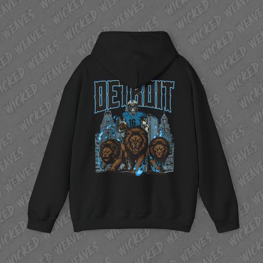 Detroit Football Hoodie, Cool Lions Football Hoodie, Detroit Crewneck, Lions Football Hoodie, Game Day Shirt, Lions Fun Gift