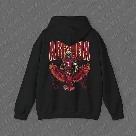 Discover Arizonna Football Vintage Skeleton Hoodie - Fan Gift Unisex Sweatshirt, Cardinals Graphic Hoodie