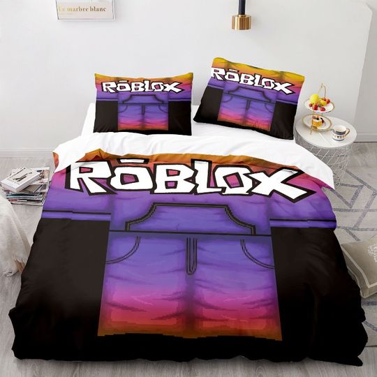 Discover Game Roblox Anime Quilt Cover Cute Printed Children's Bedroom Teenager Bedding Polyester Skin Friendly Children Gift
