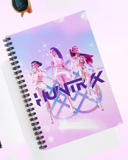 Discover Kpop Huntryx Spiral Notebook - Ruled Line, Saja Boys - Demon Hunters - Kpop Hunters -Creative Writing, School Supplies