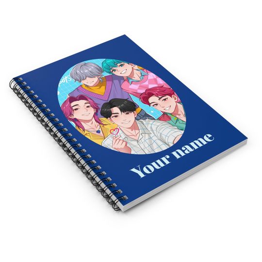 Discover Colorful K-Pop DEMON hunters Boyband Portrait  Saja boys Spiral Notebook | Ruled