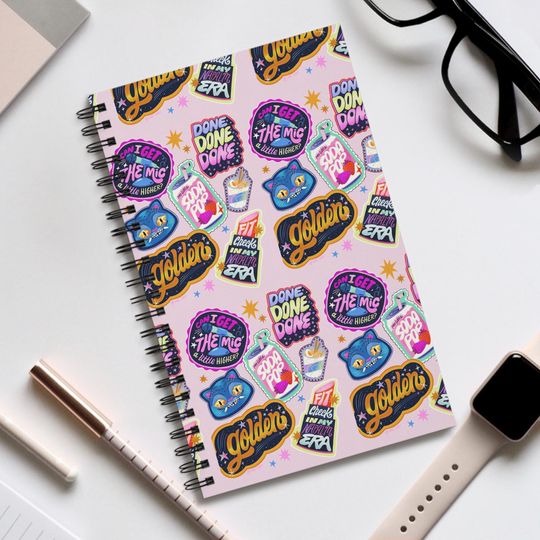 Discover Vibrant Kpop Demon Hunters COLLAGE Spiral Journal, Colorful Notepad for Creative Souls, Sketchbook for Artists and Writers