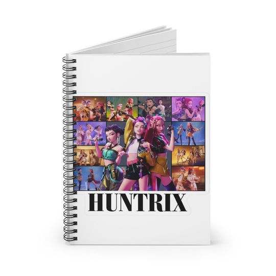 Huntrix Character Collage Spiral Notebook | K Pop Demon Hunter