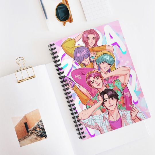 Discover K-Pop Demon Hunters Saja Boys School Spiral Notebook - Ruled Line, College Ruled Notebook, Back to School Supplies, Stationery Gift, Writing