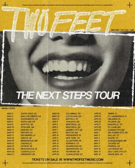 Discover Two Feet 2026 Tour Poster | Concert Music Event Art Print