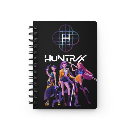 Kpop Huntrix Rumi Mira Zoe Spiral Bound Journal, Notebook, Bullet Journal, Diary, Writing Journal