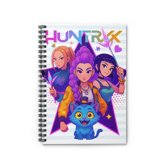 Huntrix Spiral Notebook 6x8 in | Kpop Demon Hunters Journal |  Fandom Stationery | Gift for Kpop Fans & Collectors