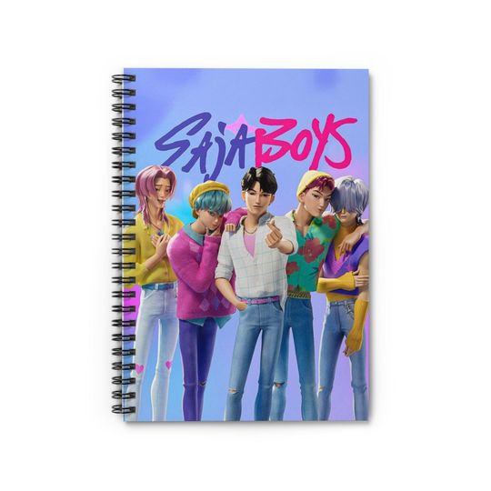 Discover Saja Boys K-Pop Demon Hunters Spiral Notebook, Cute Stationery, Gift for fan