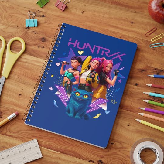 A5 K-Pop Personalised Demon Hunter Huntrix Spiral Notebook, Stationery Gift, School Supplies, Journal, Cute Notebook, K-Pop Gift