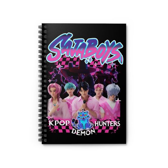 Kpop Demon hunter notebook , ruled line , saja boys , demon hunters , kpop hunters ,creative writing. School supplies