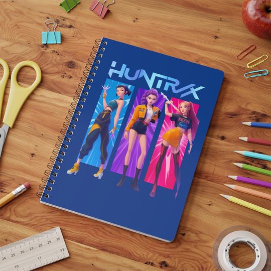 A5 K-Pop Personalised Demon Hunter Huntrix Spiral Notebook, Stationery Gift, School Supplies, Journal, Cute Notebook, K-Pop Gift