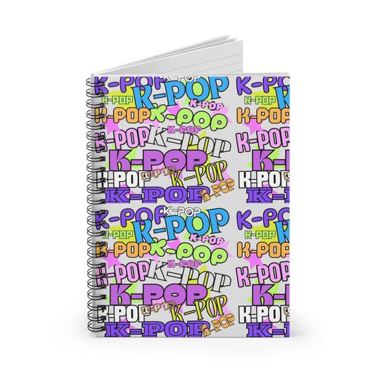 Discover K-Pop Spiral Notebook: Kawaii School Journal with Pocket