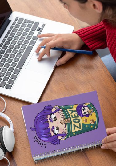 K-pop Demon hunters Huntrix Zoey Customized Spiral Notebook - Ruled Line, Journal, Notepad, School Supplies, Back to School Gift