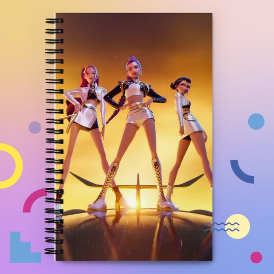 Discover Kpop Demon Hunters Golden Spiral Notebook
