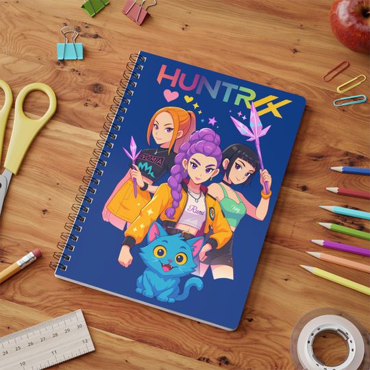 K-Pop Personalised Demon Hunter Huntrix Spiral Notebook,