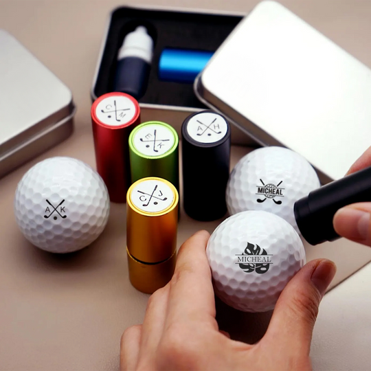 Personalized Golf Ball Stamp Box, Personalized Golf Stamps, Gift for Golfer, Golf Ball Marker