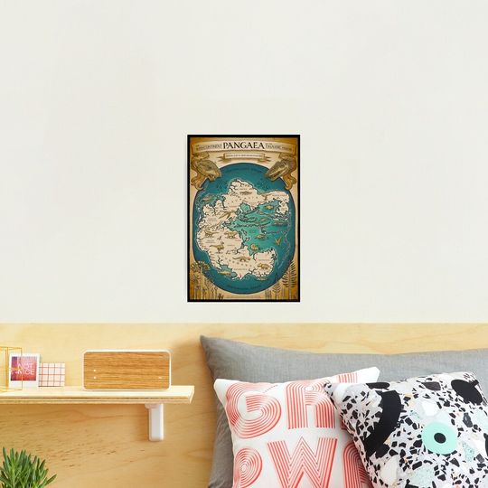 Discover map of the supercontinent Pangaea Photographic Print