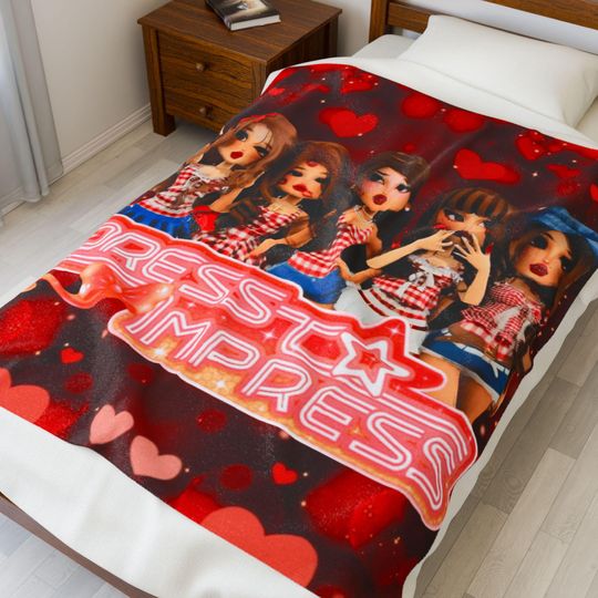 Roblox Dress to Impress Blanket, Gamer Blanket, Video Game Gift, Gaming Room Decor, Roblox Fan