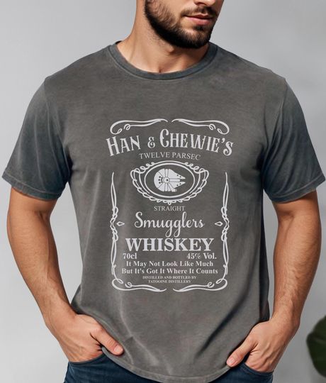 Star Wars Han & Chewie's Whiskey Twelve Parsec Chewbacca Shirt, Retro Galaxy's Edge Tee, Disneyland Vacation Shirts for Men, Boyfriend Gifts