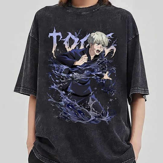 Discover Toge Inumaki Anime Mineral Wash Tee, Retro Japan Manga Streetwear, Jujutsu Satoru Manga Lover Shirt, T-shirt, Birthday Cool Boy Gift PSH3061