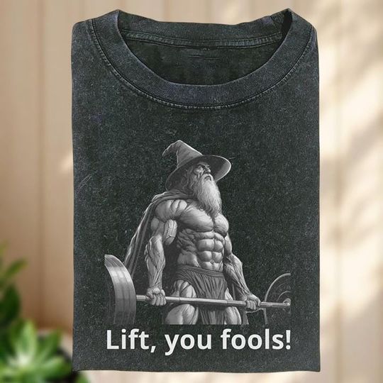 Discover Movie Quote Meme Shirt, Funny Dalf Gym Meme Tee, Wiz Parody Workout T-shirt, Gift for Fantasy Fans