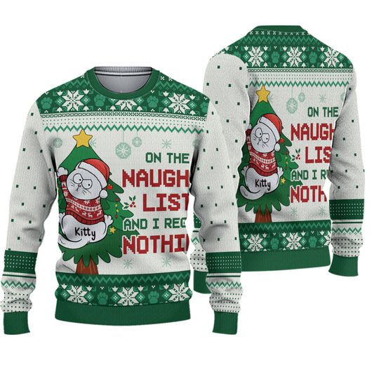 All I Want For Christmas - Cat Personalized Ugly Sweatshirt