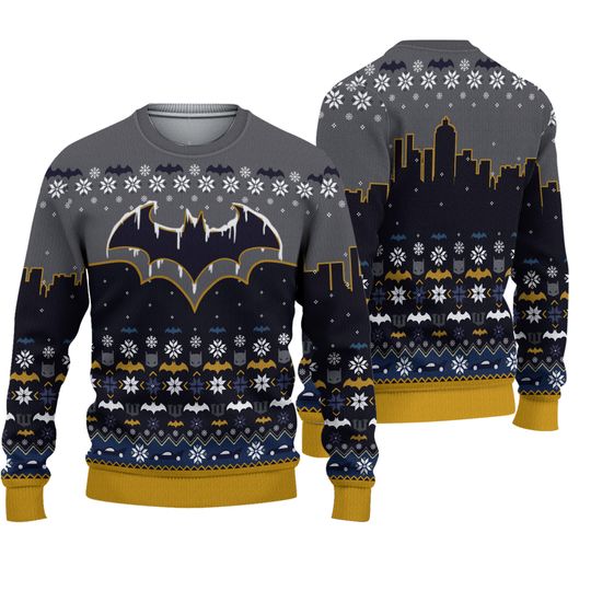 Batman Movie Fan Ugly Christmas Premium 3D SWEATER Us Size Christmas Gift