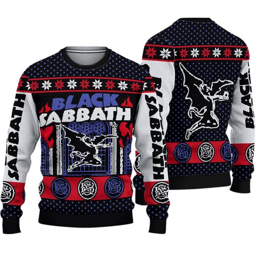 Black Sabbath Signature Henry The Winged Demon Bravado Ugly Sweater
