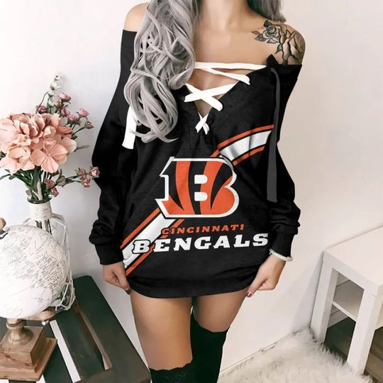 Cincinnati Bengals Lace-Up Sweatshirt