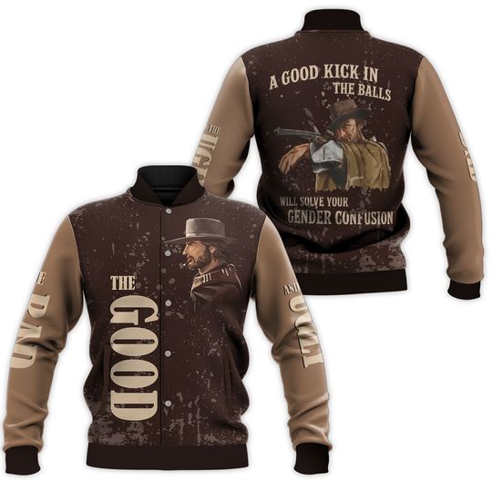 The Good The Bad And The Ugly Clint Eastwood Movies Baseball Jacket