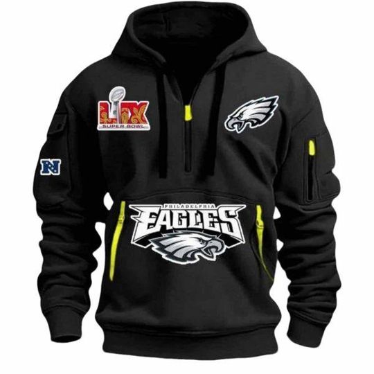 Eagles Super Bowl LIX Quarter Zip Hoodie